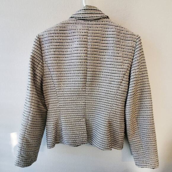 CALVIN Klein black white slub jacket Size 10 - Picture 5 of 14